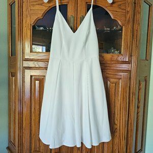 David's Bridal Fit N Flare Wedding, Reception, or Bridal Shower Dress w/ Pockets